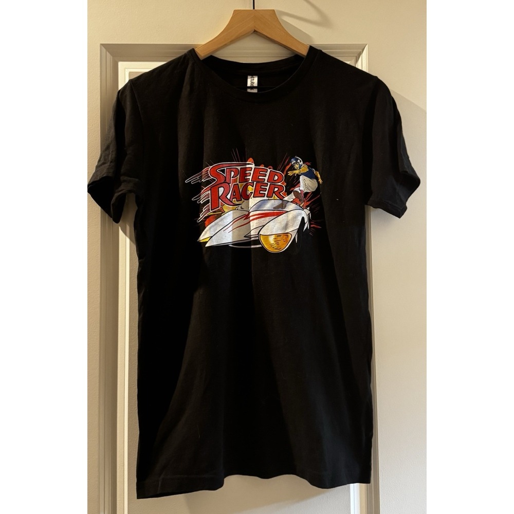 Speed Racer Graphic T Shirt Mens Small Black Anime Cartoon Mach 5 Tultex Cotton